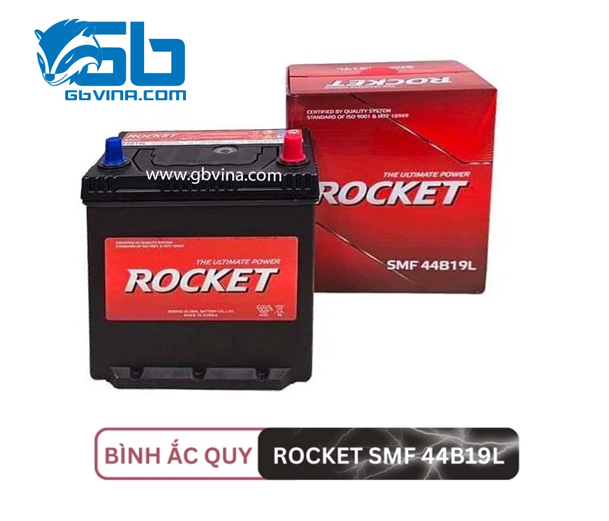 Ắc Quy Rocket SMF 44B19L (12V - 40AH)