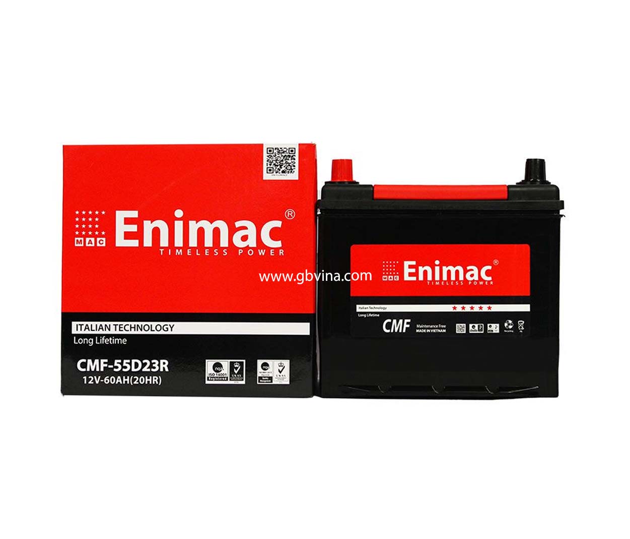 Ắc quy ENIMAC 55D23R/L (12V60AH)