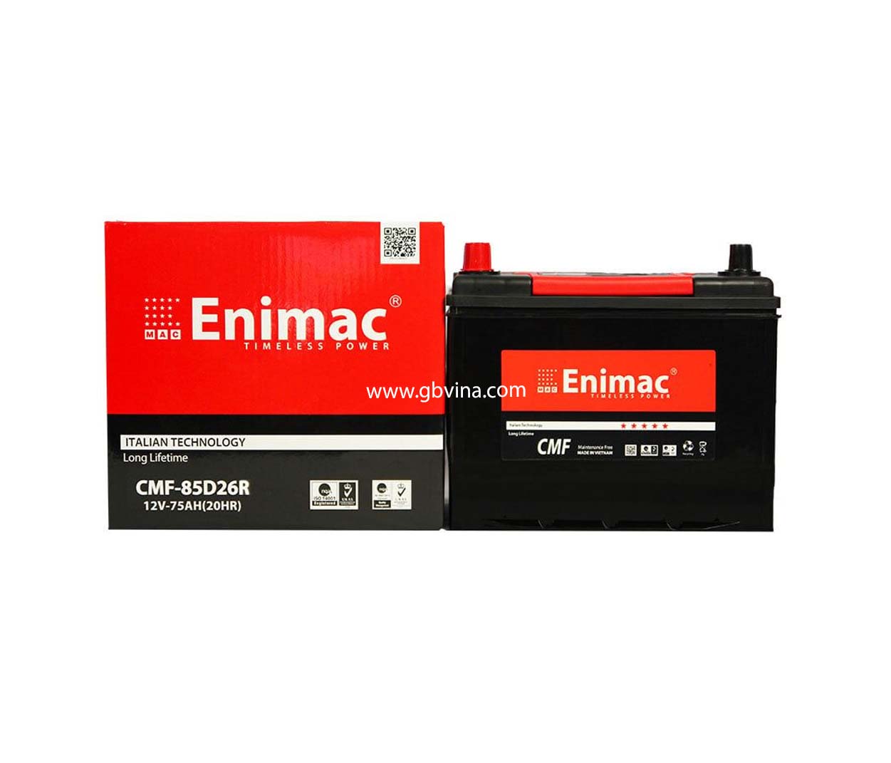 Ắc quy ENIMAC 85D26R/L (12V75AH)