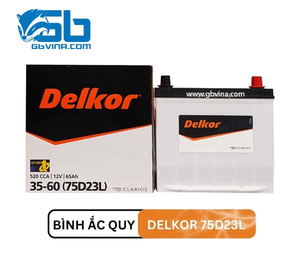 Ắc Quy DELKOR 75D23L (12V-65AH)