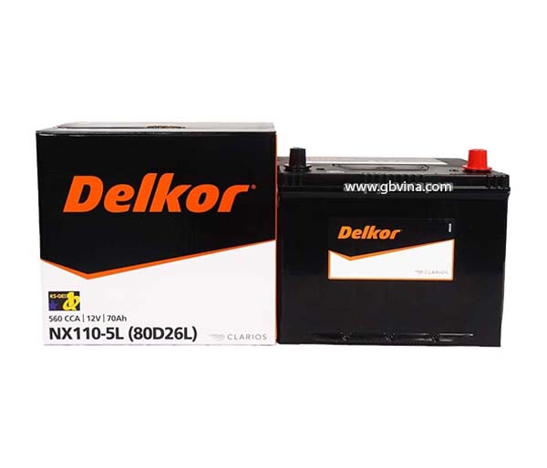 Ắc Quy Delkor 80D26L (12V-70AH)