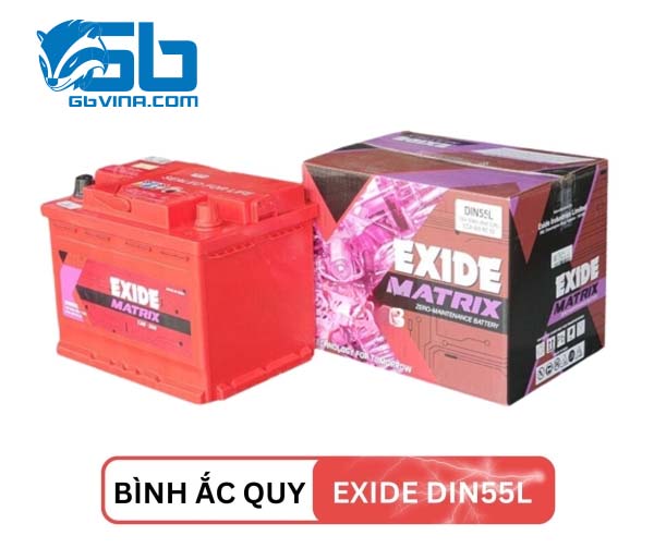 Ắc Quy EXIDE DIN55L 12V 55Ah 