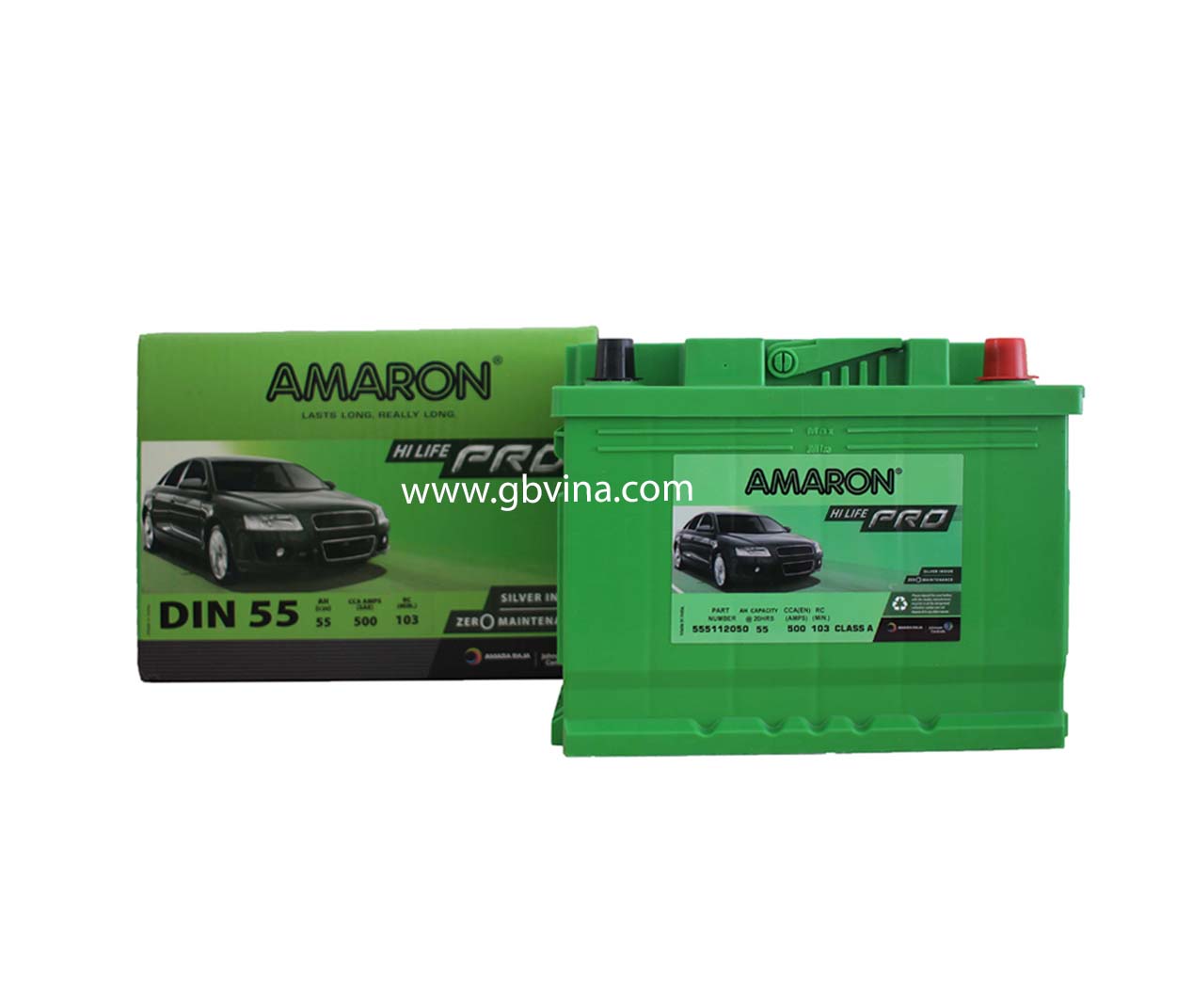 Ắc quy Amaron Din55 12V 55AH