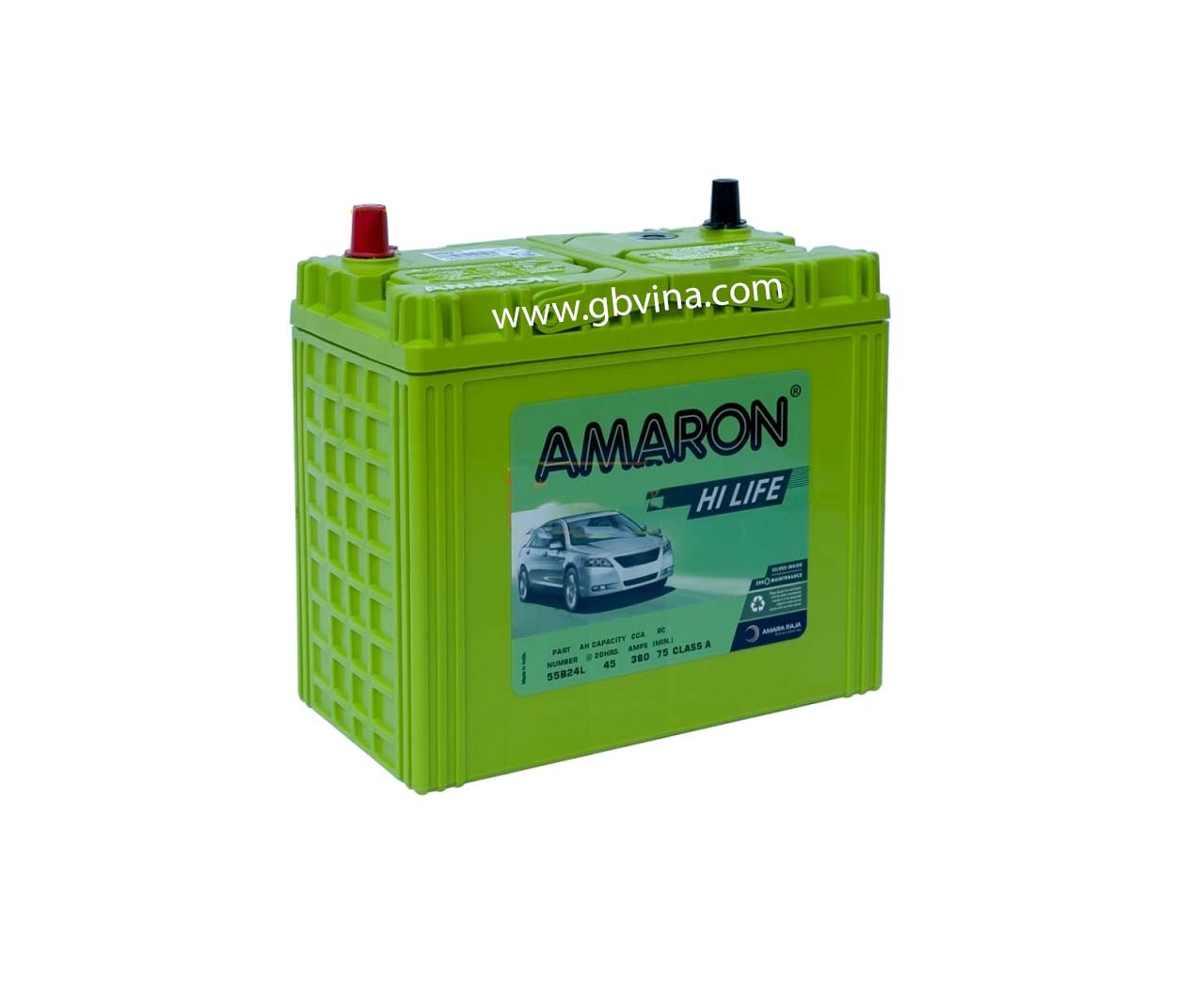 Ắc quy Amaron 55B24L 12V 45AH CCA 380A